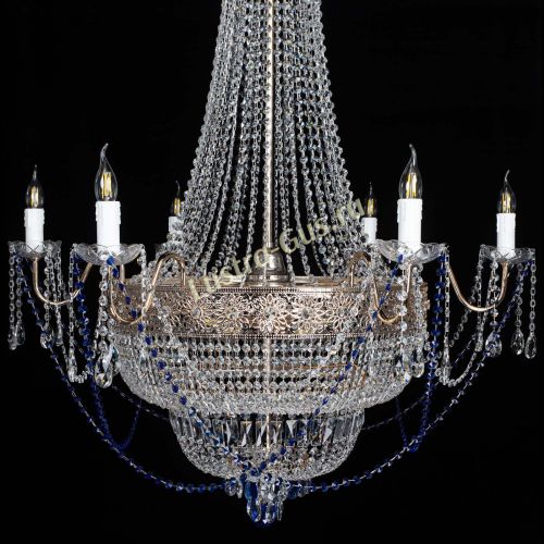 Люстра Елизавета Восток синяя в Сочи Гусь Хрустальный