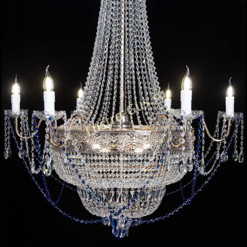 Люстра Елизавета Восток синяя в Сочи Гусь Хрустальный