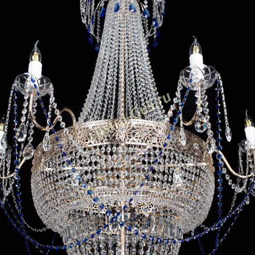 Люстра Елизавета Восток синяя в Сочи Гусь Хрустальный