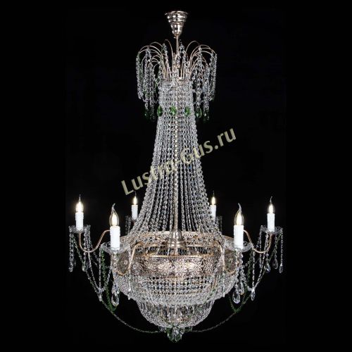 Люстра Елизавета Восток зеленая в Сочи Гусь Хрустальный