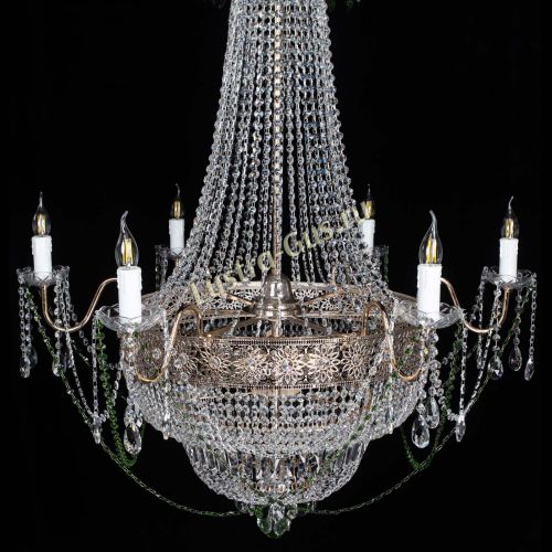 Люстра Елизавета Восток зеленая в Сочи Гусь Хрустальный