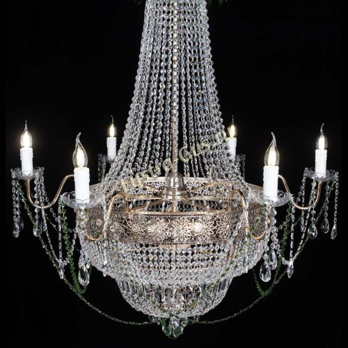 Люстра Елизавета Восток зеленая в Сочи Гусь Хрустальный