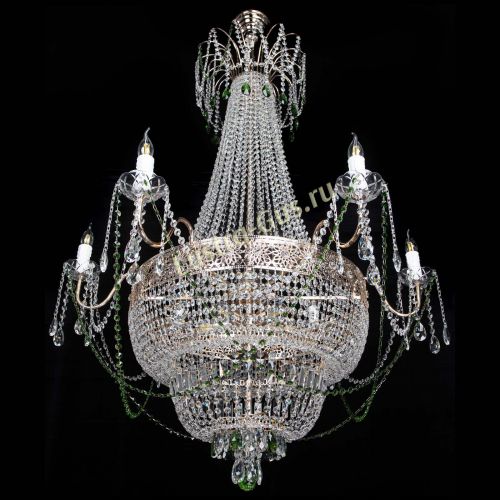 Люстра Елизавета Восток зеленая в Сочи Гусь Хрустальный