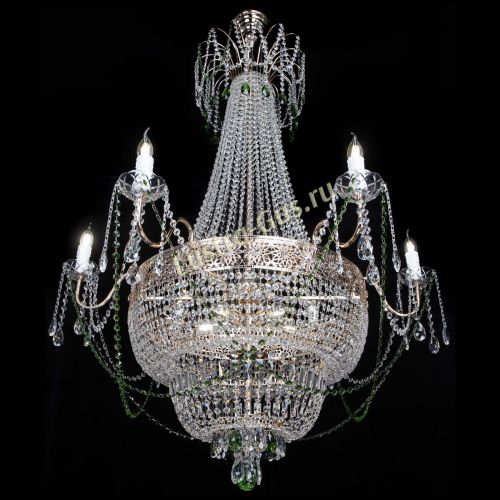Люстра Елизавета Восток зеленая в Сочи Гусь Хрустальный