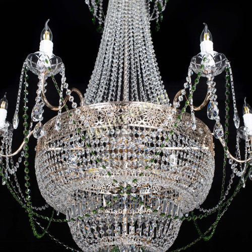 Люстра Елизавета Восток зеленая в Сочи Гусь Хрустальный