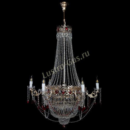 Люстра Елизавета красная в Сочи Гусь Хрустальный