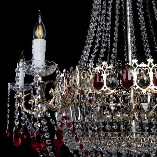 Люстра Елизавета красная в Сочи Гусь Хрустальный