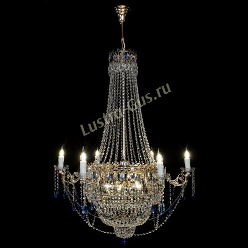 Люстра Елизавета синяя в Сочи Гусь Хрустальный