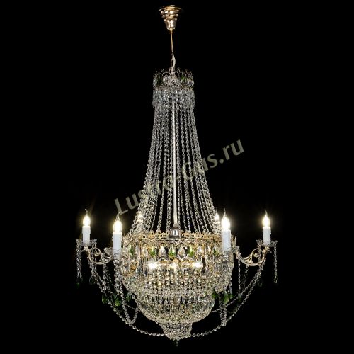 Люстра Елизавета зеленая в Сочи Гусь Хрустальный