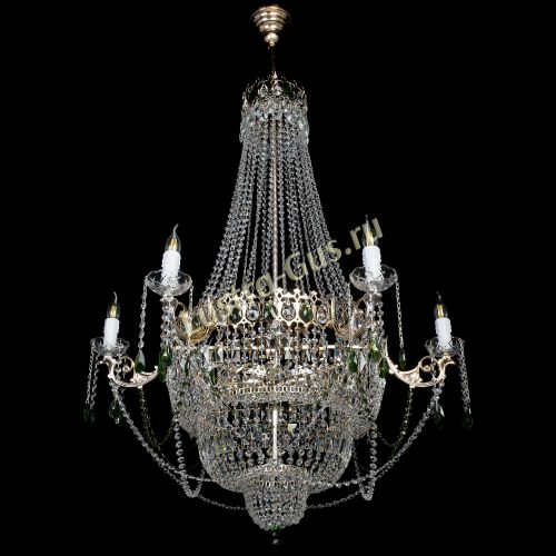 Люстра Елизавета зеленая в Сочи Гусь Хрустальный