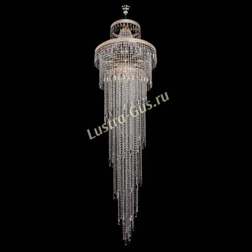 Люстра Флоренция Водопад №8 розовая в Сочи Гусь Хрустальный