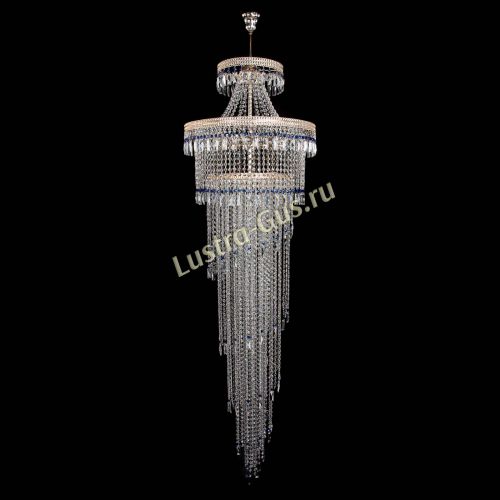 Люстра Флоренция Водопад №8 синяя в Сочи Гусь Хрустальный