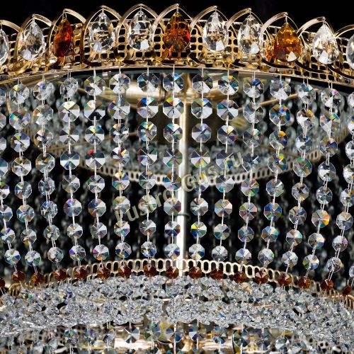 Большая люстра Хрустальный Каскад Дворцовый чайный в Сочи Гусь Хрустальный