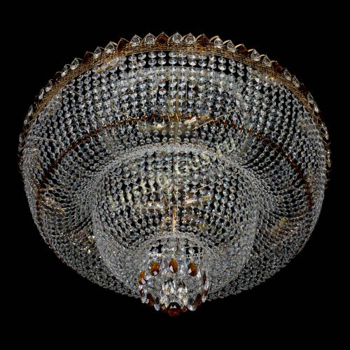 Большая люстра Хрустальный Каскад Дворцовый чайный в Сочи Гусь Хрустальный