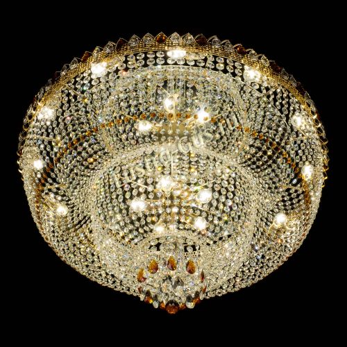 Большая люстра Хрустальный Каскад Дворцовый чайный в Сочи Гусь Хрустальный