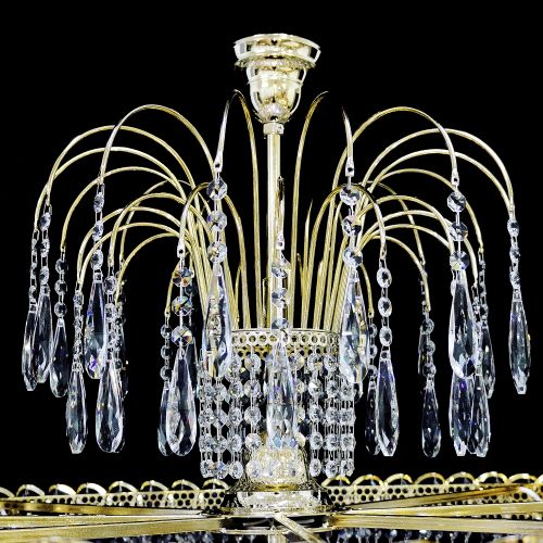 Люстра Хрустальный Каскад №12 Королевский в Сочи Гусь Хрустальный