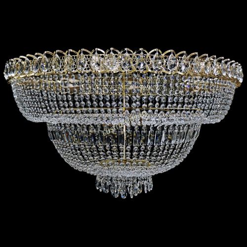 Люстра Хрустальный Каскад №13 2 яруса в Сочи Гусь Хрустальный