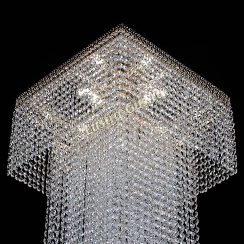 Люстра Колонна Квадрат Длинный в Сочи Гусь Хрустальный