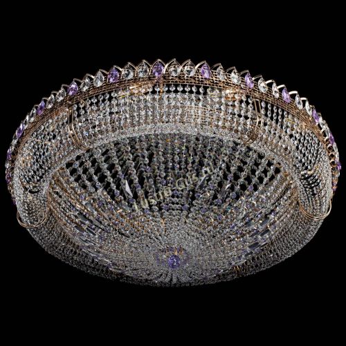 Люстра Кольцо Классика №12 фиолетовая в Сочи Гусь Хрустальный