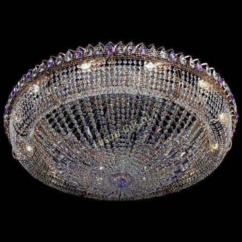 Люстра Кольцо Классика №12 фиолетовая в Сочи Гусь Хрустальный