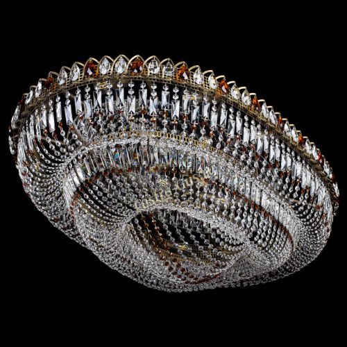 Люстра Кольцо Овал №17 под бронзу чайная в Сочи Гусь Хрустальный