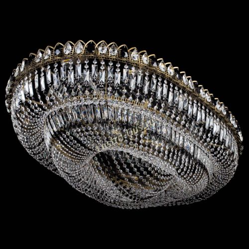 Люстра Кольцо Овал №17 под бронзу черная в Сочи Гусь Хрустальный