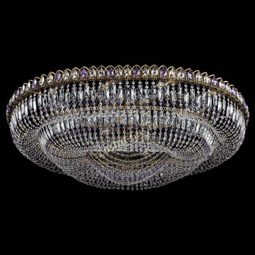 Люстра Кольцо Овал №17 под бронзу фиолетовая в Сочи Гусь Хрустальный