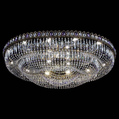 Люстра Кольцо Овал №17 под бронзу фиолетовая в Сочи Гусь Хрустальный