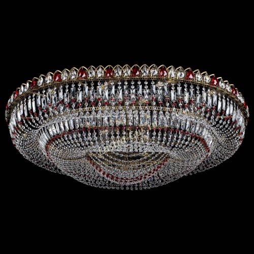 Люстра Кольцо Овал №17 под бронзу красная в Сочи Гусь Хрустальный
