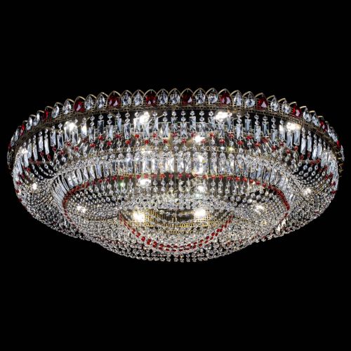 Люстра Кольцо Овал №17 под бронзу красная в Сочи Гусь Хрустальный