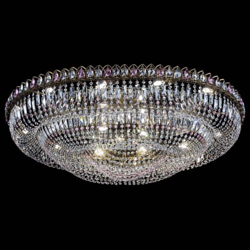 Люстра Кольцо Овал №17 под бронзу розовая в Сочи Гусь Хрустальный