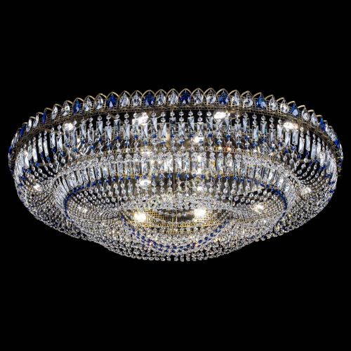 Люстра Кольцо Овал №17 под бронзу синяя в Сочи Гусь Хрустальный