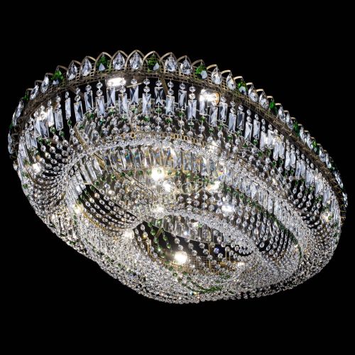 Люстра Кольцо Овал №17 под бронзу зеленая в Сочи Гусь Хрустальный