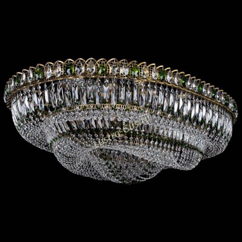 Люстра Кольцо Овал №17 под бронзу зеленая в Сочи Гусь Хрустальный