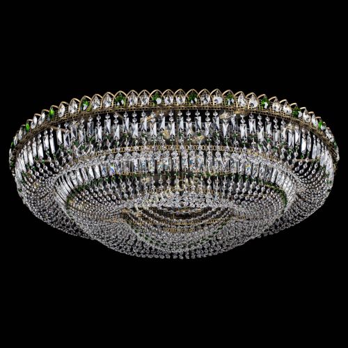 Люстра Кольцо Овал №17 под бронзу зеленая в Сочи Гусь Хрустальный