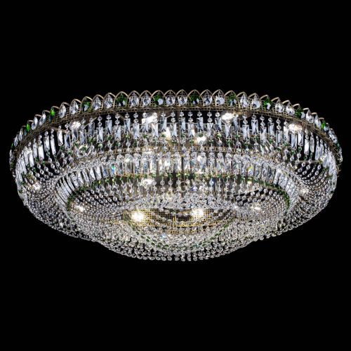 Люстра Кольцо Овал №17 под бронзу зеленая в Сочи Гусь Хрустальный