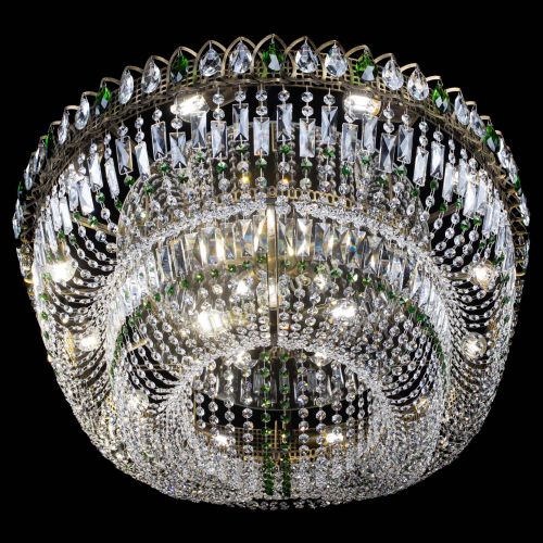 Люстра Кольцо Овал №17 под бронзу зеленая в Сочи Гусь Хрустальный