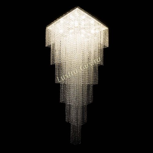 Люстра Квадрат Каскад №8 в Сочи Гусь Хрустальный