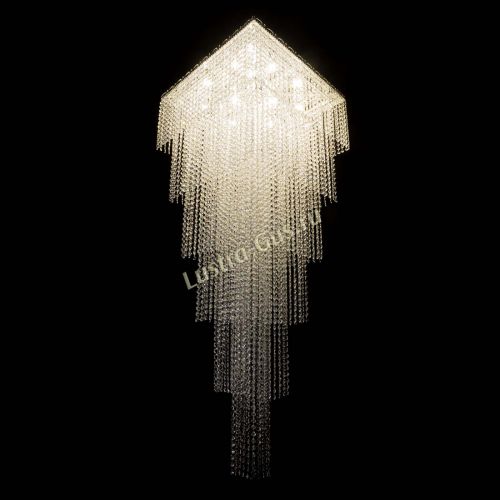 Люстра Квадрат Каскад №8 в Сочи Гусь Хрустальный