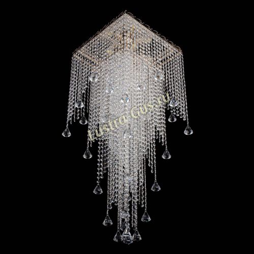 Люстра Квадрат Водопад с конусами в Сочи Гусь Хрустальный