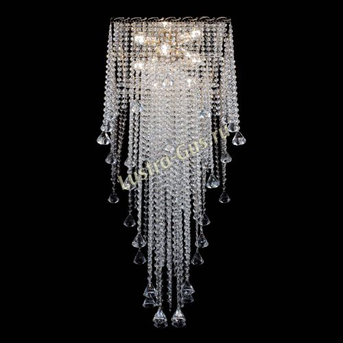 Люстра Квадрат Водопад с конусами в Сочи Гусь Хрустальный