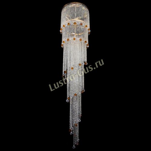 Люстра Милан каскад шар чайный в Сочи Гусь Хрустальный