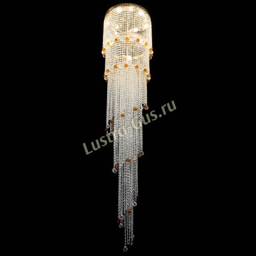 Люстра Милан каскад шар чайный в Сочи Гусь Хрустальный