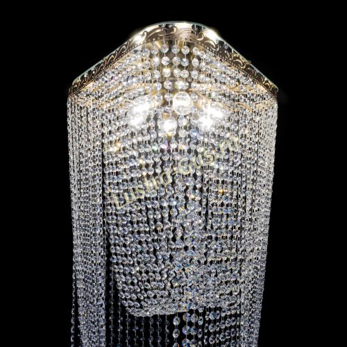 Люстра Прага каскад в Сочи Гусь Хрустальный