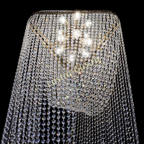 Люстра Прага каскад в Сочи Гусь Хрустальный