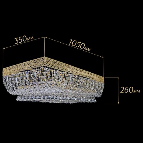 Люстра Прямоугольник Италия №8 в Сочи Гусь Хрустальный