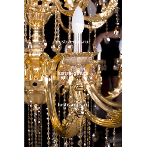 Люстра Венера золото № 30 в Сочи Гусь Хрустальный