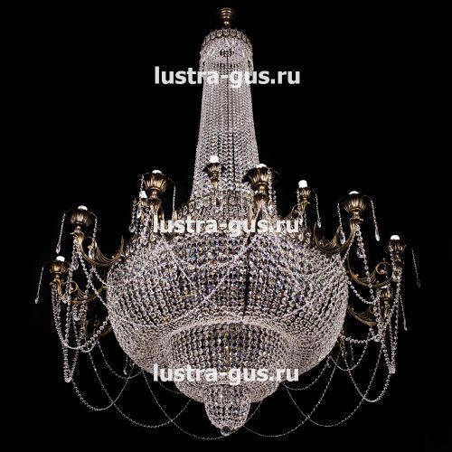 Люстра Свеча 2-х ярусная в Сочи Гусь Хрустальный