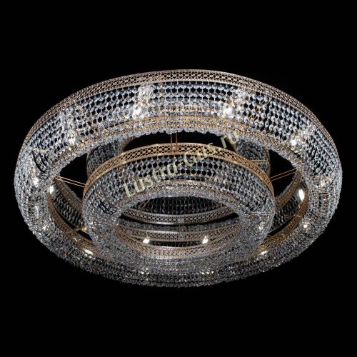 Люстра Венеция двойное кольцо №12 в Сочи Гусь Хрустальный