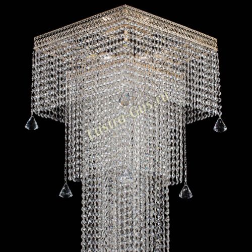 Люстра Венеция Квадрат пирамида с конусами в Сочи Гусь Хрустальный